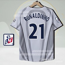 臺灣出貨 24-25歐冠大巴黎係列球衣第四客場球迷版登金彭貝萊李剛仁哈基米, 01-02巴黎主場21號球星,球迷版M, 1個