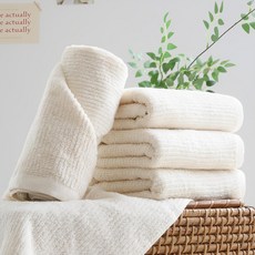 fromcotton 羅紋毛巾 110g 30支棉紗, 5個, 象牙白