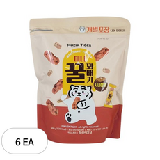 무직타이거 미니꿀꽈배기 시나몬맛, 400g, 6개