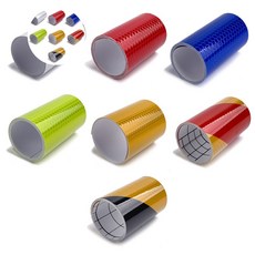 PVC 벌집 반사테이프 75mmX1M 오토바이반사스티커, 황색