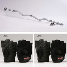 【Fitek健身網】健身手套2雙及W槓組合 透氣防滑 保護手掌 高強度鋼材 人體工學設計, 1個