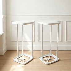 가정용 재활용 분리수거함 대용량 접이식 높이조절 비닐봉투걸이 거치대 2P, 화이트+화이트