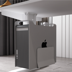 까마느 높이조절 데스크탑 거치대 본체걸이 홀더 거치대 정리박스, 화이트, 1개