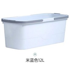 億麗佳海綿膠棉拖把清洗桶長方形手提塑料水桶洗車桶家用涮拖把桶, 1個, 北歐易居清潔桶 小號 米藍色