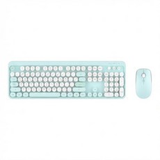 앱코 무선키보드 마우스 세트, WKM01, 민트, 일반형