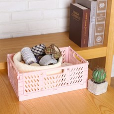 간편한 다용도 접이식 폴딩박스 30x20x12cm 펜트리 책상 정리함, 1개, 블루