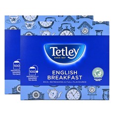 테틀리 잉글리쉬 브렉퍼스트 티백, 2g, 100개입, 2개