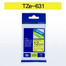 브라더 테이프카트리지 TZ631(12mm Yellow Black), 1개