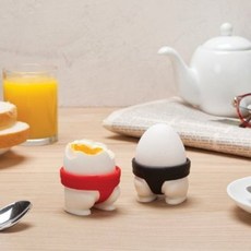 創意相撲蛋托 水煮蛋放置早餐雞蛋托 雞蛋盒廚房用品, 1個, 相撲蛋盒一組