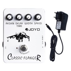 JOYO JF-07 클래식 플랜저 기타 이펙트 페달 메탈릭 플랜저 이펙트 기타 페달 페이즈 및 코러스 사운드 모두 포함, 02 JF-07 add adapter