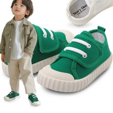 스토리원 U-KIDSH013 키즈 찍찍이 캔버스 스니커즈 운동화