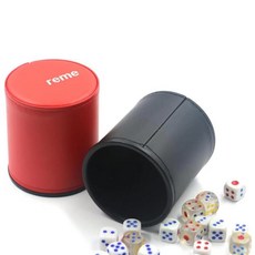 靜音吹牛骰盅【消音款】招待所專用消音無聲皮革骰盅 酒店遊戲骰子 KTV 餐酒館 絨布消音骰子（單組）, SUP款（黑色）無絨, 1個