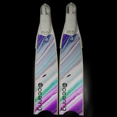 롱핀스티커 수영 튜닝 롱핀 데코 시트지 핀 리더핀, 오일 페인팅 라이트 컬러