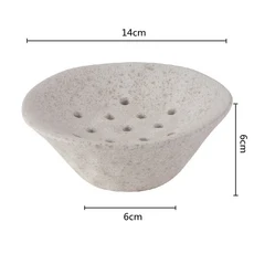 세라믹 꽃꽂이 연꽃 뿌리 수경 액세서리 굵은 점토 그릇 테라리움 홈 데코, 02 A, 1개