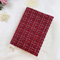 A5A6手帳封皮布藝書衣書套內芯保護套可調節定製, A6--紅（僅書衣）, 1個