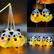 手提發光熊貓公仔燈籠玩具, 手提熊貓燈籠混色, 1個