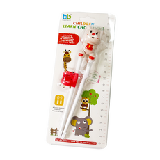 兒童學習筷 男童女童餐具 學習筷子 訓練筷子 右手練習筷子 兒童造型餐具, 1個, 豬豬, 豬豬