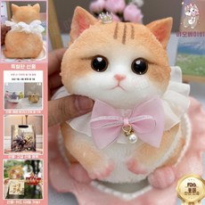 고양이스퀴시 1kg 모찌 뚱냥이 피규어 쫀득 말랑 촉감, L