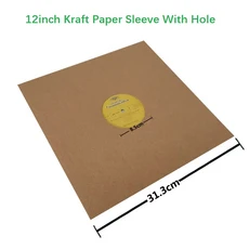 레코드 커버 슬리브 하드 LP 재킷 아우터 카드보드 12인치, 12in Kraft Hole, 12in Kraft Hole, 상세설명참조