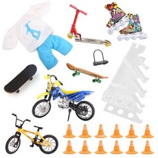 핑거보드 경기장 훈련장 손가락보드 트랙 장애물 보드게임, 1개, 손가락 장난감 세트 색상랜덤