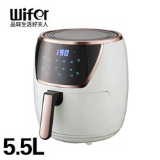 Wifer 大容量 9L 空氣炸鍋，智能觸控，多功能烤箱，薯條一体機, 1-99臺請拍, YM-08A空氣炸鍋【9升黑色智能款】
