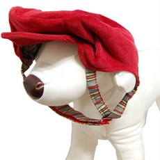 퍼피아 베레모 레드 반려견악세사리 반려견모자 강아지베레모, L