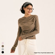 [콘치웨어] 드레이프 롱 슬리브 (4colors) 필라테스 요가