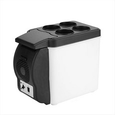 미니 휴대용 가전 제품 6L 슈퍼 냉각 자동차 냉장고 자동차 12V 자동차용 소형 냉장고 아이스 음료, 흑백