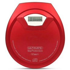 휴대용 CD 워크맨 플레이어 제어 고급 충격 방지 시스템 LED 디스플레이 단일 전체 디스크 반복 전자, red, 1개