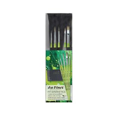 Da Vinci 達芬奇 4069 Fit Synthetics 合成纖維 綠桿 水彩筆套組 德國製, 1套, 8號 6號 4號 0號
