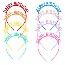 해피벌스데이 생일머리띠 홈 파티 축하 이벤트용품, 8개, 혼합