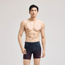 ZOKU 男士泳褲 蜂巢格紋四角泳褲