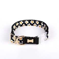 노라독 데이지 목줄(중대형견용), 블랙, 1개