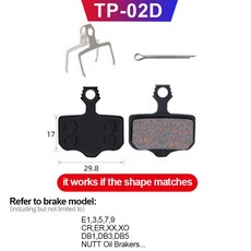 MTB 자전거 유압 사이클링 부품 ZOOM B01S 브레이크 HAYES 디스크 AVID MAGURA SRAM 패드 반금속, 8) TP02D, 1개