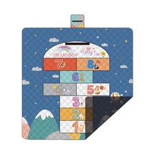 加厚超音波防潮野餐墊 戶外露營帳篷草地郊遊墊, 跳棋,200*200cm