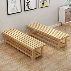 탈의실 나무 의자 강화 욕실 스툴, 90x40x40 내추럴 우드 방수 없음