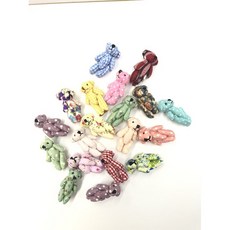 FlowerSP 花布迷你小熊, 1個, 花布迷你小熊(圖案隨機出貨)