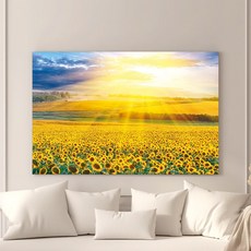 그림하나 돈들어오는 해바라기 황금 햇살 그림 액자 아크릴 집들이 선물 추천 개업 거실 인테리어, 10-햇살 가득한 들판