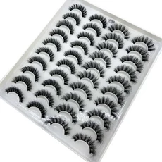 3D 인공 밍크 인조 속눈썹 두껍고 푹신한 20쌍은 아이 메이크업과 미용에 재사용 가능합니다., 15 20pairs-H33