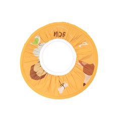 雪倫小舖 嬰兒洗頭帽 水果圖案 高彈性 可調節洗髮帽 剪髮帽, 橘-F, 1個