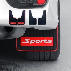 자동차 타이어 흙받이 2개입 스포츠타입 블랙 대형 bes+90823nb, 블랙-대형