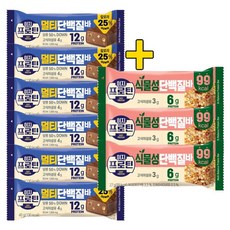롯데 이지프로틴 멀티단백질바 40g 6개 + 식물성단백질바 60g 3개, 9개