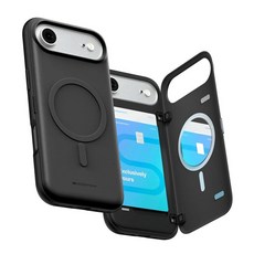 GOOSPERY 아이폰 에어 지갑 케이스 MagSafe 호환 플립 히든 카드 슬롯 마그네틱 자동 폐쇄 도어 홀더가 있는 슬림 듀얼 레이어 보호 폰 커버 - 퍼플