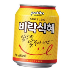 팔도 비락 식혜 12캔 박스 캔식혜 벌크 비락 식혜 238ml 국산 세트 행사용 패키지 12개 음료수 혼합 명절 대량