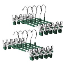 일상가 고리회전되는 나노코팅 논슬립 고급형 치마 바지걸이, 30개, 그린