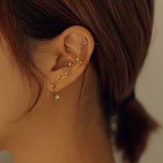 DLGG 지그재그 연결 이어커프 안뚫는귀걸이
