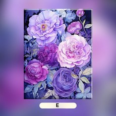 피포페인팅 DIY 풍경화 그리기 세트 봄 테마 30 x 40cm, 30x40 단단한 나무 내부 프레임, 1개, E