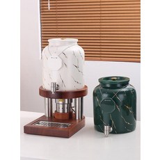 우유 디스펜서 온도 조절 음료 세라믹 호텔 뷔페 10L, 1_10L사펠레나무시트화이트세라믹