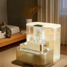 고양이 분수대 급수기 음수대 대용량 반려동물 물 디스펜서, 1개, 애완동물 음수기 그레이