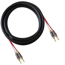 Blue Jeans Cable Canare 4S11 스피커 케이블 초음파 용접 일반(비이중 와이어) 종단 (케이블 1개 - 1개용) 미국에서 조립 (1.8m(6피트) 그, 바나나에서 바나나까지, 블랙